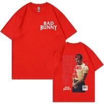 Rapper Bad Bunny Merch T Shirt Fashion Hip Hop Vintage Short Sleeve Tshirts Men Women Clothing Casual Cotton Tshirt Streetwear S