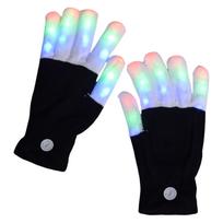 LED Gloves Rave Light Finger Lighting Flashing Glow Mittens Rainbow Neon Glow Gloves Luminous Gloves Stage Party Supplies