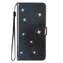Blizgus odinis apsauginis dėklas su blyksniu, skirtas Samsung Galaxy A06 A05S A13 A14 A15 A16 A23 A24 A25 A33 A34 A35 A53 A54 A55 A73 M53, piniginė Galaxy A73 5G