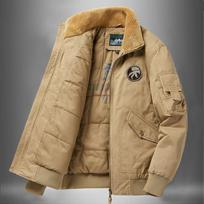 Winter New Jacket Men's Winter Wear Fleece Thickened Thermal Jacket Corduroy Men's Thickened Lamb Fleece Cotton-padded Coat M
