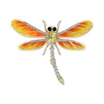 Fashionable Sophisticated Dragonflies Lapel Pin with Dripping Oil Designs Contrast Accessory for Party Supplies Costumes