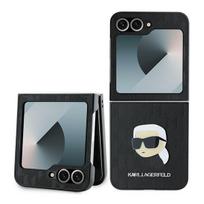 Etui do Samsung Galaxy Z Flip6 Karl Lagerfeld Saffiano Monogram Czarny
