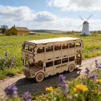 3D Wooden Bus Puzzle DIY Model Package Handcrafted Present Home Decor Birthday/Valentine's Day Present great for daily use