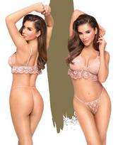 Penthouse Double Spice L/XL - Elegant Sheer Bodystocking Juodas