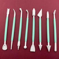 8cps, Clay Modeling Sculpting Tools, Dual Head Design, Multiple Shapes, Widely Used - Ceramic Clay Molding Clay Embossing Tool.