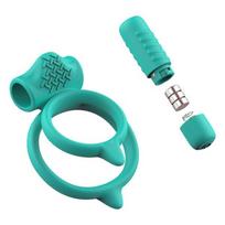 B Swish - bcharmed Basic Plus Dual Cock Ring Sea Foam