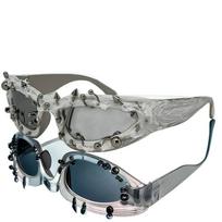 Avant-garde Hip-hop Sunglasses, Personalized Punk Rivet Decorative Sunglasses, European and American Trend Street Glasses