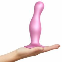 Rožinė Strap-On-Me - Dildo Plug Curvy Metallic Sugar Rožinė L