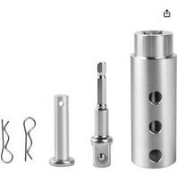 Trailer Jack Drill Adapter Compatible with 1 Inch Drive Shaft Heavy Duty Steel Construction for Efficient Power Tool Operation One Size