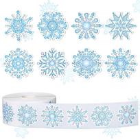 100-500pcs Blue Snowflakes Christmas Stickers Christmas Tags Stickers For Kids Gift Baking Package Envelope Decor Stationery