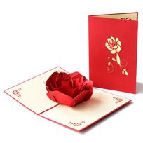 Creative Paper 3D Pop Up Card 3D Design Romantic Style Love Postcard Greeting Card Wedding