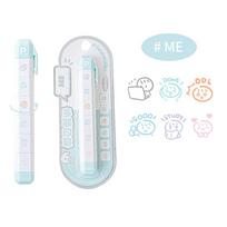 Cute Cartoon To Do List Journal Stamp Detachable 6 Patterns Seal Pen Portable Self-ink Diary Seal Kids Gift School Stationery