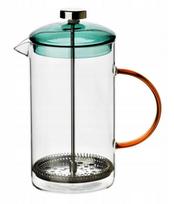 Kavinukas French Press Allesken Peter, 1 l, skaidri sp./ruda sp./žalia sp.