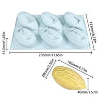 New 6-Cell Silicone Mold Pistachios Pecan Coffee Bean Design Mousse Cake Mould Party Dessert Baking Tools Kitchen Bakeware