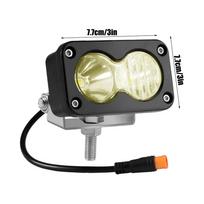 20W 6500K Waterproof Electric Bike Headlight LED Bicycle Light with 3 Pin Connector for Motorcycle Night Riding Outdoor Cycling