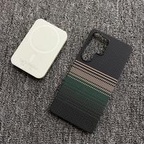 New Carbon Fiber Kevlar Pattern Phone Case For Samsung Galaxy S24 S25 Ultra Plus Thin Magnetic Protective Cover Galaxy S24 Ultra