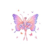 Glow-in-the-Dark Ballerina Wall Sticker - Luminous Butterfly Fairy Decal for Girls Room Decor