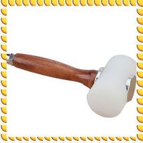 BAAU Nylon Leather Carving Hammer Handmade Leatherart Tool Silent Double Head Log Aluminum Alloy Handle Percussion Easy Install