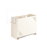 Carbon Steel Chopsticks Storage Box Large Capacity Wall Mounted Utensil Drying Rack Space Saving with Drain Tray