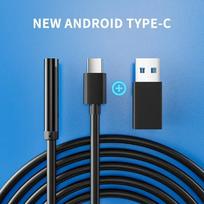 7.0MM Type-C Endoscope Camera IP67 Waterproof with 6 Adjustable LEDs USB Android Flexible Inspection Borescope for Phone PC 1.5m