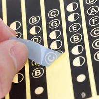 Fretboard Notes Label Stickers Waterproof Fingerboard Map Decal for 6 String Acoustic Guitar Learning