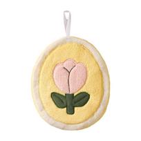 Fashion Tulip Hand Towel Coral Velvet Absorbent Kitchen Cleaning Towel Quick-Dry Hanging Design Cleaning Rag Bathroom geltona