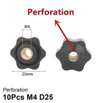10Pcs New M4 M5 M6 M8 M10 M12 Hand Tighten Nuts Mechanical Handle Thread Plum Nuts Black Clamping Knob