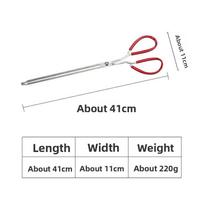 Stainl Steel Long Handle Flat Head Barbecue Clamp Handmade Iron Clamp Waste Disposal Clamp Household Cleaning Tool