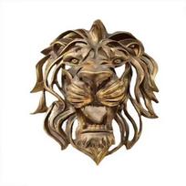 Large Golden Lion Head Wall Mounted Art Sculpture Hollow Resin Lion Head Wall Art Livingroom Bedroom Home Garden Luxury Decor