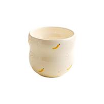 Simple Gourd-shaped Ceramic Mug Embossed Hand-painted Coffee Cup Sweet Cute Large-caliber Fruit Water Cup Gift Giving