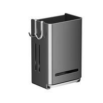Carbon Steel Chopstick Storage Box Large Capacity Wall Mounted Chopstick Cage Waterproof with Water Tray Cutlery Draining Basket