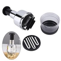 Manual Hand Press Garlic Onion Chopper Vegetable Food Chopper Processor Dicer šviesiai pilka spalva