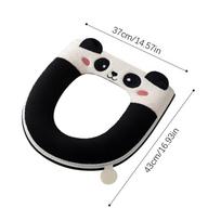 Cushion For Toilet Seat Winter Potty Cartoon Panda Cushion Non-Slip Potty Cover For Bathroom Home Hotel Nursing Shower Apartment