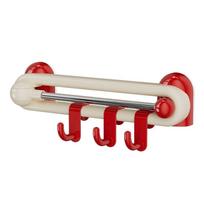 Wall Rotating Sliding Hooks Waterproof Plastic Wall Towel Hooks Non Perforated Space Saving Kitchen Storage Hooks for Home
