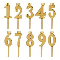 Number Candle Holder Set 0-9 Cake Toppers Candle Number Holder Set Birthday Candles Numbers for Parties Wedding Anniversary