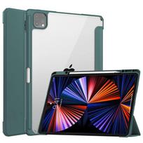 For iPad Pro 12.9 2018, 2020, 2026, 2026 with Pen Holder-[Tri-fold Stand + Auto Wake/Sleep],High-grade Acrylic Case Transparent iPad Pro 12.9 2018