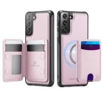 For Samsung Galaxy Note 20 Ultra 10 Plus Case Wallet, RFID Blocking Magnetic Card Holder 2 in 1 Detachable Kickstand Shockproof Galaxy Note10 rožinė