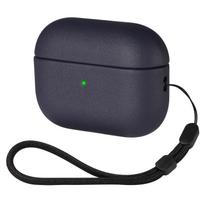 For TPU AirPods 4 Pro 2 Case Leather Texture Shockproof Full-Body Protective Case Cover with Lanyard for 2025 AirPods Pro 12 AirPods 1 2
