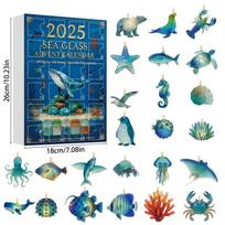 Christmas Calendar Advent 2025 2D Acrylic Ornament 24 Days Countdown Calendar to Christmas Toys for Learning Development Family  26x18x2.5cm