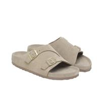 Birkenstock Zürich Unisex Lightweight Retro EVA Wear-resistant Slide Sandals Taupe Wide Fit 1029960 40