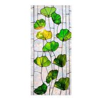 Rainbow Window Privacy Film Stained Glass Colorful Flowers Plants Decorative Clings Sun Blocking Non-Adhesive Reusable Window Sticker for Bedroom E