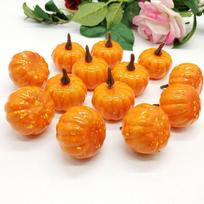 Vibrant 12pcs Artificial Mini Foam Pumpkin Simulation Props Ideal For Thanksgiving And Halloween Yellow