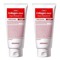 MEDI-PEEL Red Lacto Collagen Clear Foam Cleanser 2.0 Deep Pore Cleansing Facial Wash 120ml [2-Pack]