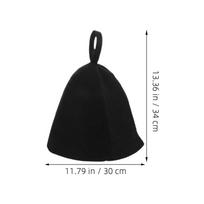 3Pcs Wool Felt Sauna Hat for Women Men Quick Absorbent Hair Dryer Cap Resistant Steam Room Bath Spa Accessory