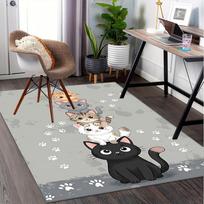 Cats,paw prints Pattern Printed Chair Mat -Decorative Mats for Office Tables,Coffee Tables - Durable and Fashionable Carpet0331266 100cm x 120cm