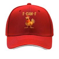 Casual Baseball Cap with a Striking Rooster Design Essential for Outdoor Activities Sandwich Baseball Cap One Size