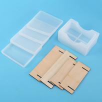 T02C!Square Resin Molds, Thickening Silicone Coaster Epoxy Molds Coaster Molds For Resin Casting, Cups Mats, Home Decoration