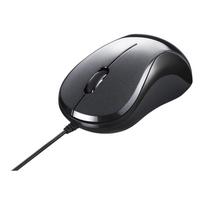 Buffalo BUFFALO Wired BlueLED Silent USB 3-Button Mouse, Black BSMBU108BK