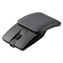 Sanwa Direct Compact Folding Bluetooth Mouse, Silent, 5 Buttons (BackForward, Scroll Wheel), Compatible with MaciPadiPhoneAndroid, Rechargeable, Blue