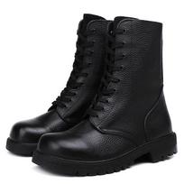 Genuine Leather Rubber Non Slip Tactical Combat Boots Military Fan Martin Boots for Special Forces Outdoor Training Footwear 38 juoda